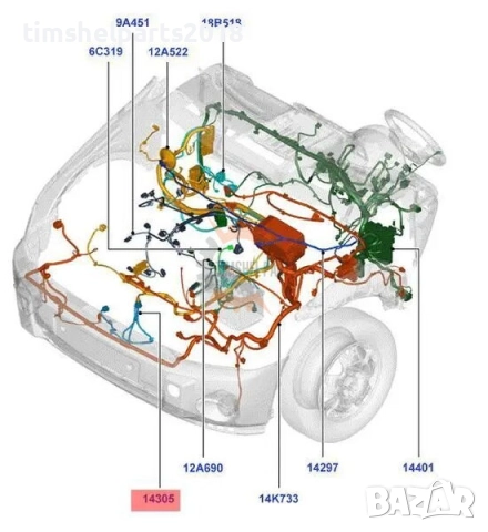 Кабел с букси за алтернатор Ford Transit Connect 2002-2009, снимка 3 - Части - 52728004