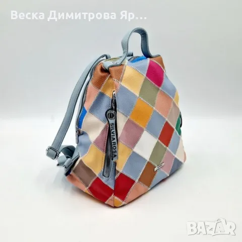 Модерна цветна дамска раница от еко материал, снимка 12 - Чанти - 50276145