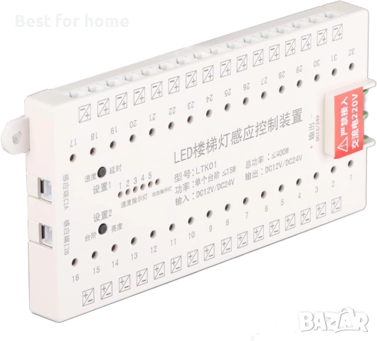 Интелигентен комплект за осветление на стълби със сензор за движение, 5 нива на яркост., снимка 3 - Други - 52530221