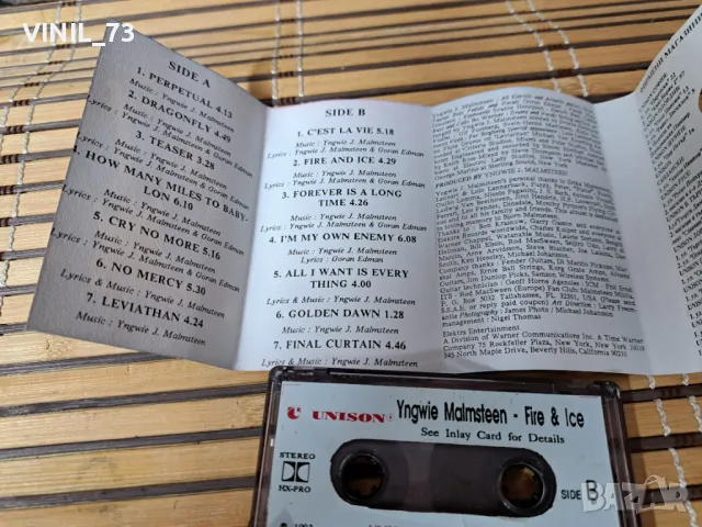 Yngwie Malmsteen – Fire & Ice, снимка 4 - Аудио касети - 49759762