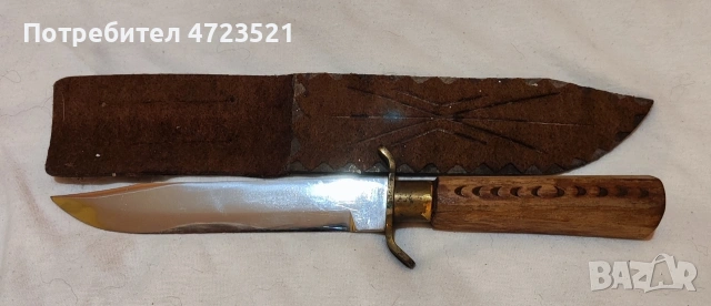 ловджийски нож с разкошна дървена дръжка , снимка 2 - Ножове - 53288100