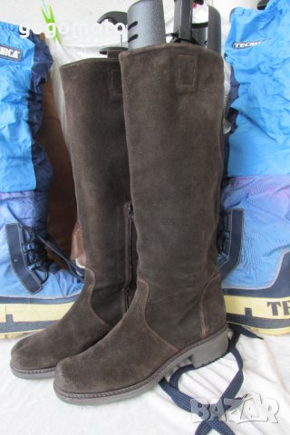 Елегантни, ежедневни дамски ботуши, 39 - 40- антихлъзгаща подметка от каучук, 100% естествена кожа