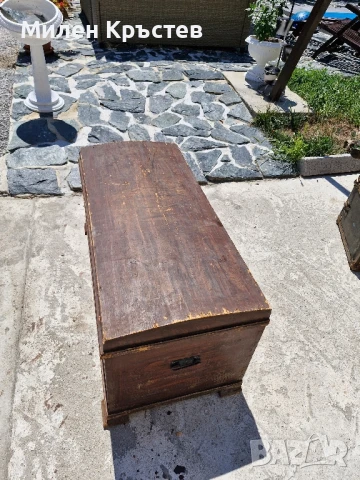 Стар дървен сандък от 1925г., снимка 2 - Антикварни и старинни предмети - 51235344
