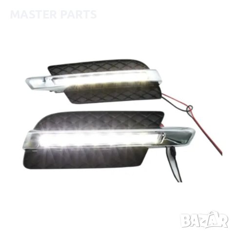 Дневни светлини LED DRL , пластмасова част , хромирана част , Mercedes W164 GL X164 2009-2012 г., снимка 5 - Части - 43506630