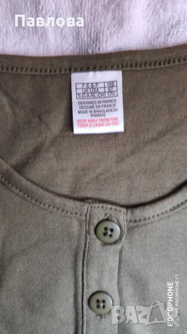 Нова рокля от памук цвят маслено-зелен, снимка 5 - Детски рокли и поли - 35037854