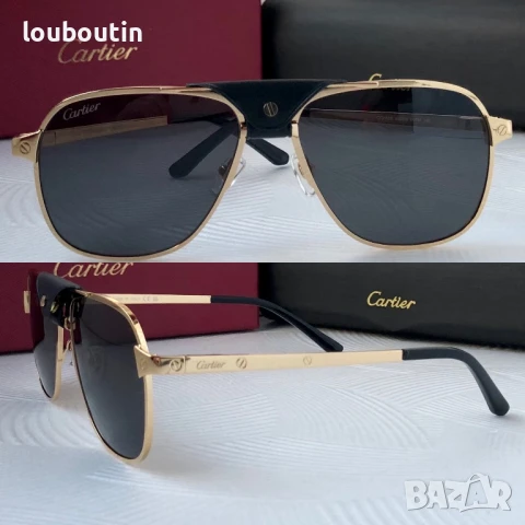 Cartier мъжки слънчеви очила с кожа, снимка 2 - Слънчеви и диоптрични очила - 50741509