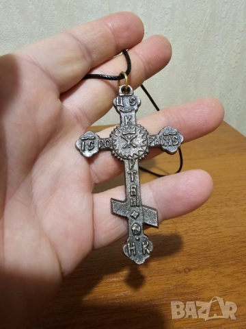 Старинен Руски бронзов георгиевски нагръден кръст с вързанка - съхранете част от историята и религия, снимка 2 - Други - 52092348