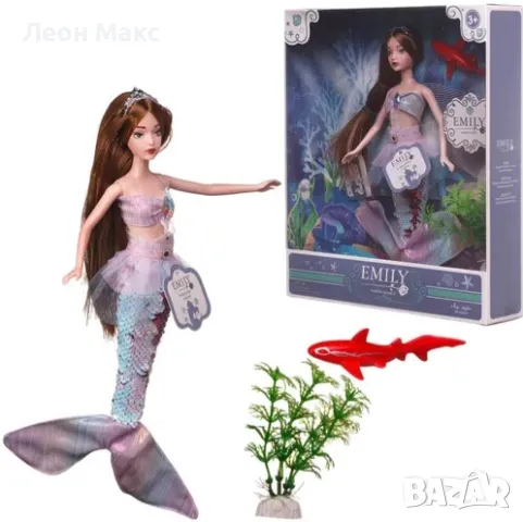 Кукла русалка с акула и аксесоари 30см , снимка 2 - Кукли - 48433275