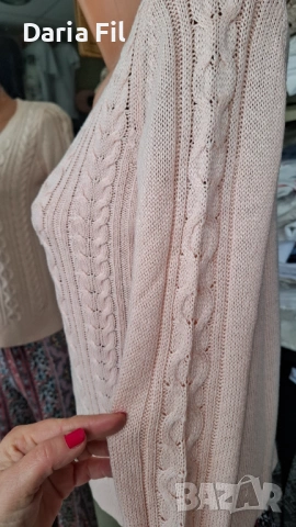 Блузи плетиво с плетеници и по ръкавите, снимка 10 - Блузи с дълъг ръкав и пуловери - 53376965