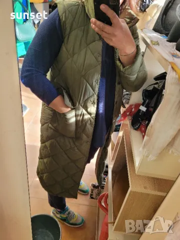 дълго зелено яке+ грейка, 2 в 1- М размер., снимка 9 - Якета - 47836548