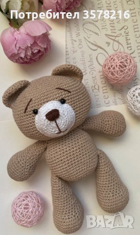 Плетена играчка мечок, подарък, снимка 2 - Плюшени играчки - 38987832