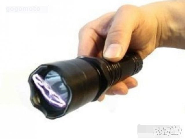 мощен LED фенер + шок, Eлектрошоков фенер POLICE 8 000W/2,5А, снимка 3 - Къмпинг осветление - 28611319