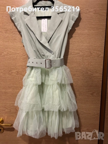 Дамска Рокля тип блейзер, снимка 4 - Рокли - 43468621