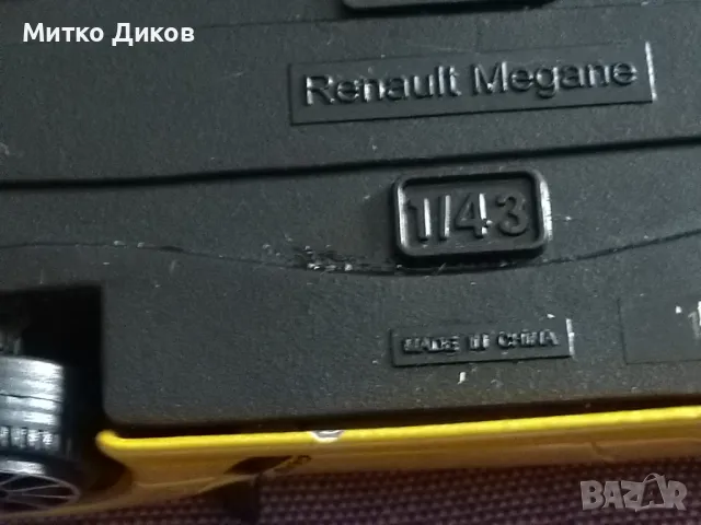 Renault Megane BBurago метална количка маркова винтидж 1:43, снимка 8 - Колекции - 48347442