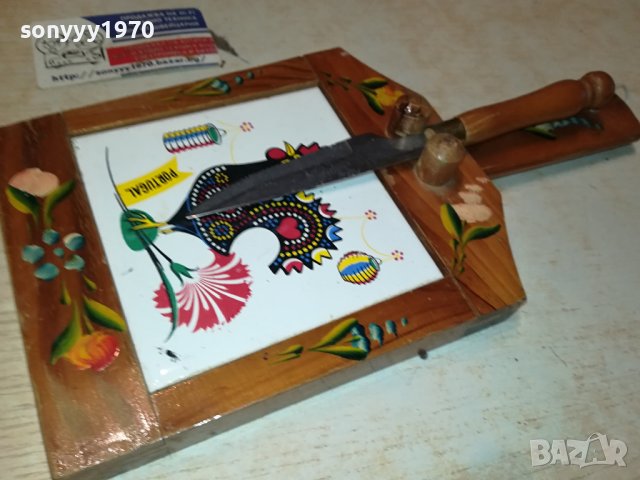 ДЪСКА С НОЖ КОМПЛЕКТ ОТ ФРАНЦИЯ 2612230816, снимка 6 - Антикварни и старинни предмети - 43549262