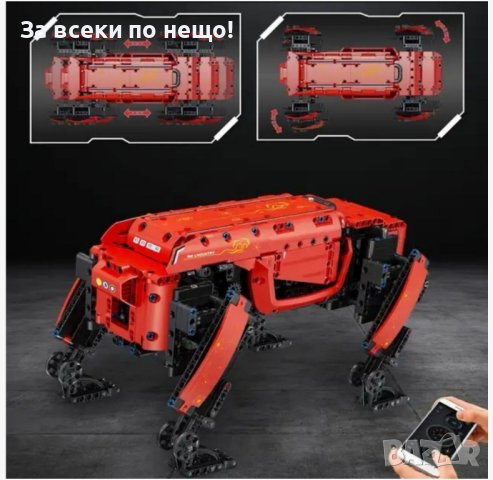 Електрическо куче робот за сглобяване - 936 части с дистаниционно управление, снимка 6 - Образователни игри - 43411310