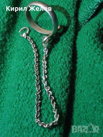 Сребърен пръстен дамски със синджирче - 11938, снимка 11 - Пръстени - 28910715