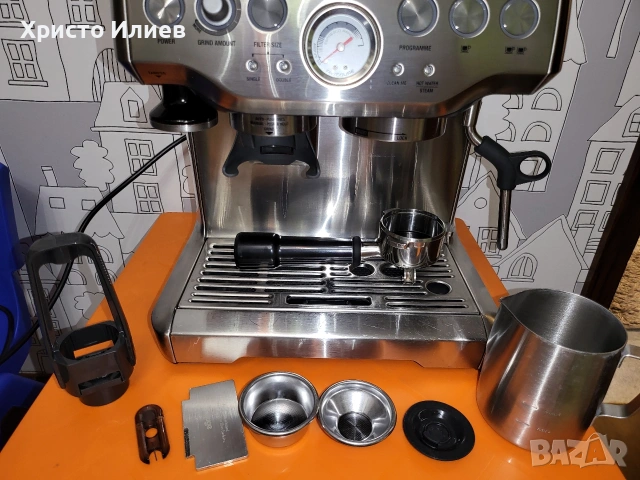 Еспресо машина SAGE Barista Express Кафемашина с кафемелачка, снимка 5 - Кафемашини - 53463189