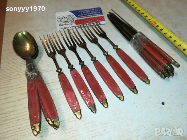 6 ножа+6 вилици+6 лъжици от франция 3101241013, снимка 2 - Антикварни и старинни предмети - 44059406