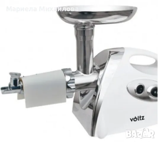 Месомелачка Voltz V51991A, 1400W, приставка за домати, бял, черен, червен, снимка 2 - Месомелачки - 47640123