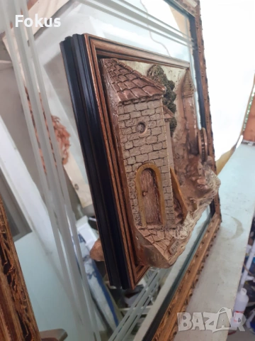 Голяма невероятна италианска сребърна 3D картина - Огледало, снимка 5 - Антикварни и старинни предмети - 53423316