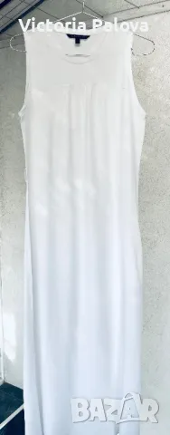 Дълга бяла рокля ARMANI EXCHANGE  оригинал, снимка 14 - Рокли - 47728732
