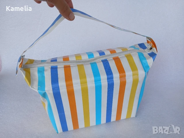 Многоцветна плажна чанта