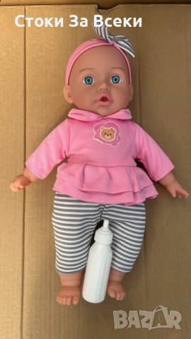 Реалистично говорещо бебе с аксесоар шише, снимка 7 - Кукли - 51847104