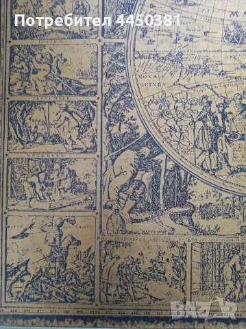 ИЗКЛЮЧИТЕЛНО РЯДЪК МОДЕЛ на  винтидж карта на света oт гравирана мед, снимка 9 - Антикварни и старинни предмети - 50107300
