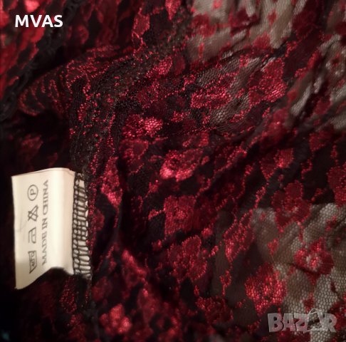 Нова наметка/болеро червена с черно XS, снимка 4 - Жилетки - 32843059