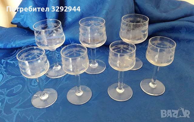 Сервиз чаши френски тънкостенен кристал , снимка 5 - Чаши - 40499276