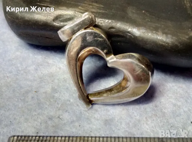 РОМАНТИЧЕН СЪРЦЕВИДЕН СРЕБЪРЕН МЕДАЛЬОН СРЕБРО 925 МАЙСТОРСКА АЖУРНА ИЗРАБОТКА 40818, снимка 6 - Колиета, медальони, синджири - 49522514