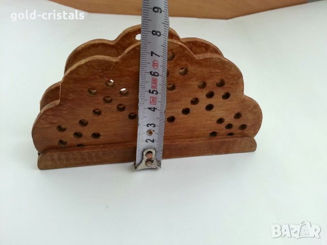 Стар дървен салфетник, снимка 3 - Други ценни предмети - 32502608