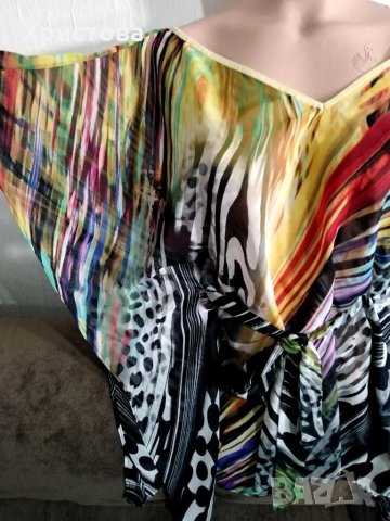 Многоцветна ефирна туника, М, снимка 3 - Туники - 33383368