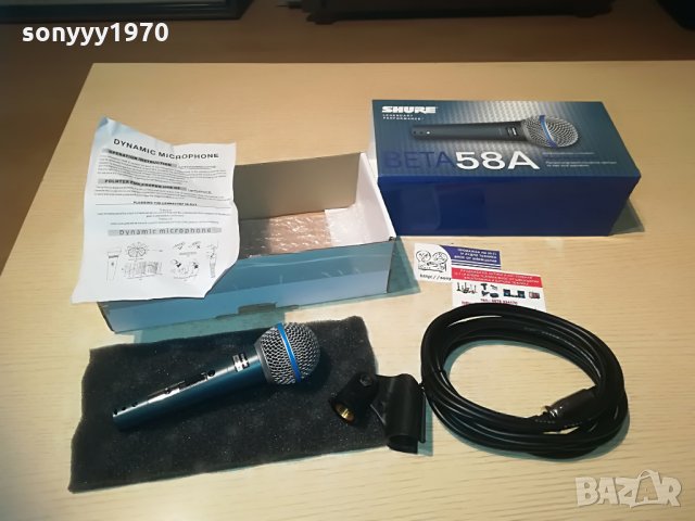 shure beta sm58s-profi microphone-внос швеицария, снимка 2 - Микрофони - 28457573