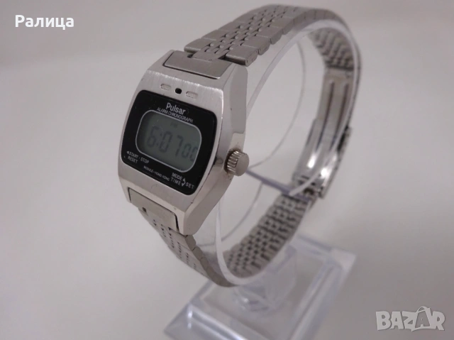 Японски дамски електронен часовник Pulsar, хронограф, с аларма, снимка 5 - Дамски - 53051158