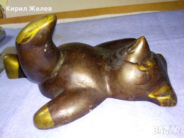 Старо ГОЛЯМО РУСКО МЕТАЛНО МЕЧЕ РЯДКА Колекционерска БРОНЗОВА ФИГУРКА СССР МАЙСТОРСКА РАБОТА 34146, снимка 5 - Колекции - 43828256