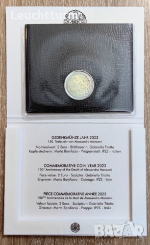 2 евро 2023 Ватикана - Alessandro Manzoni, снимка 3 - Нумизматика и бонистика - 43724479