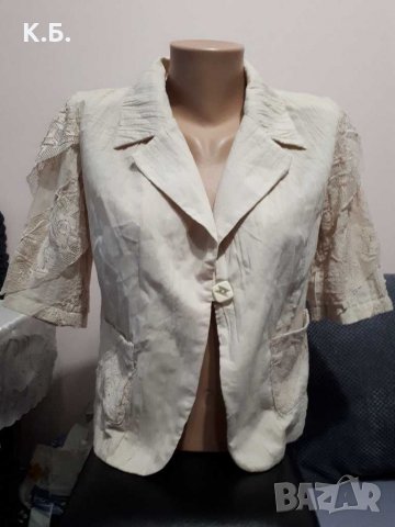 Тънко сако с къс ръкав р-р S,M (42), снимка 1