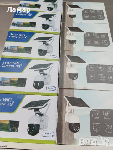 Соларна безжична въртяща се водоустойчива камера WI FI 5MP проследяване на движение LED осветяване, снимка 9 - IP камери - 37859368