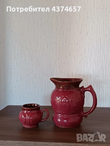 Керамичен сервиз за вино, снимка 2 - Антикварни и старинни предмети - 50630399