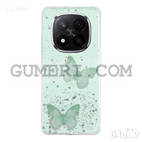 Xiaomi Redmi Note 14 Pro+ 5G Силиконов Гръб с Пеперуди, снимка 2 - Калъфи, кейсове - 52176513