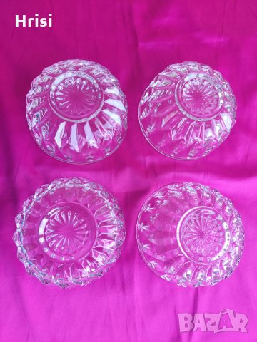 Сет стъклени купи от 80-те, снимка 3 - Други - 35474174