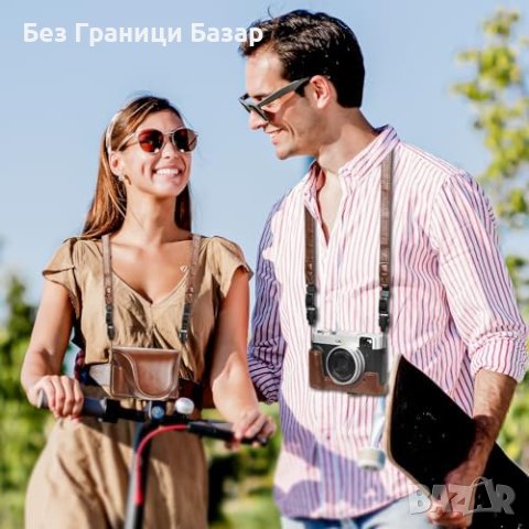 Нов Професионален Елегантен Кожен Калъф за Камера DC202-AF, снимка 3 - Чанти, стативи, аксесоари - 43421707