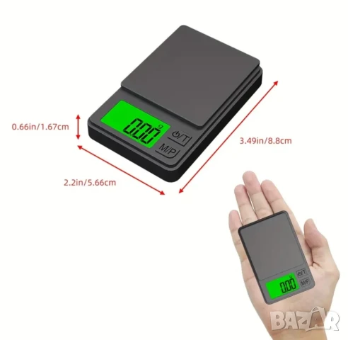 Мини джобна везна дигитална 0.01 - 500 гр.+ батерия, снимка 5 - Нумизматика и бонистика - 50716823