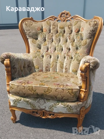 Голяма Холна Гарнитура Рококо, снимка 12 - Дивани и мека мебел - 50720610