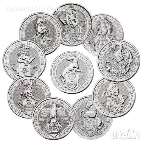 зверове на кралицата сет , снимка 2 - Нумизматика и бонистика - 43314935