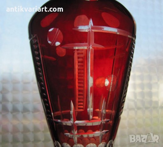 Стара Много голяма Кристална Гарафа, снимка 12 - Антикварни и старинни предмети - 26246489