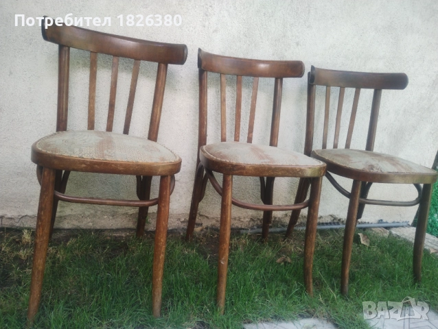 Виенски столове 3 бр., снимка 2 - Столове - 51518270