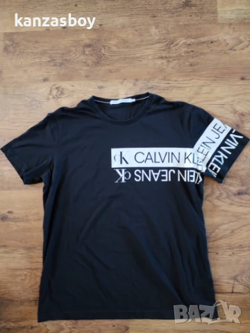 calvin klein - страхотна мъжка тениска КАТО НОВА 2XL, снимка 6 - Тениски - 50591283